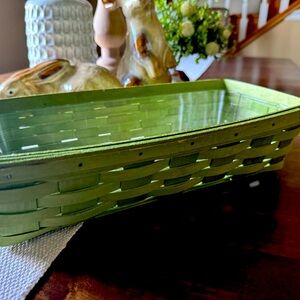Longaberger Lime Green Bread Basket